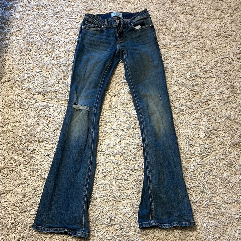 REVICE Blue Flare Wide Leg Jeans